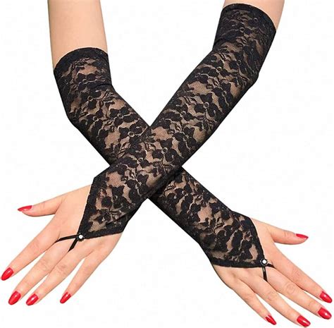 lace fingerless gloves long|extra large fingerless gloves.